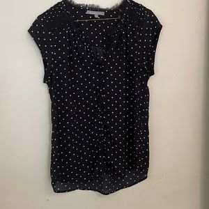 Short sleeve polka dot blouse